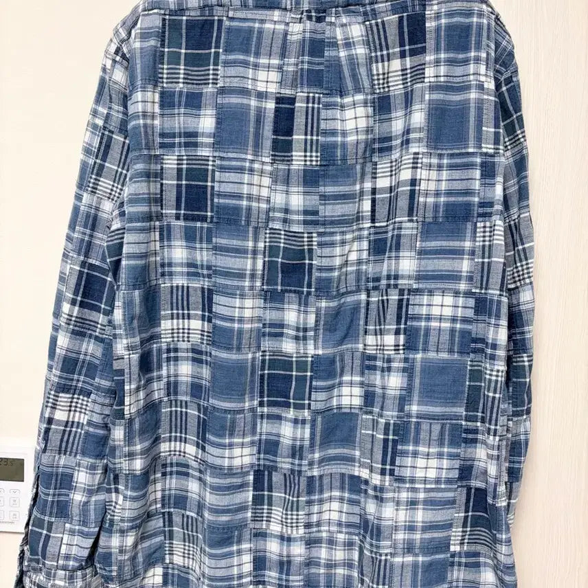 [SOLD OUT] 폴로 랄프로렌 인디고 패치워크 마드라스 셔츠 XL