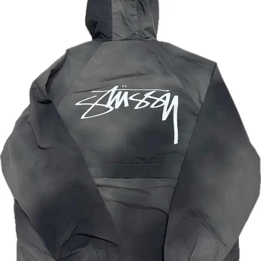[SOLD OUT] 스투시 웨이브 다이 비치 쉘 자켓 바람막이 블랙 XL