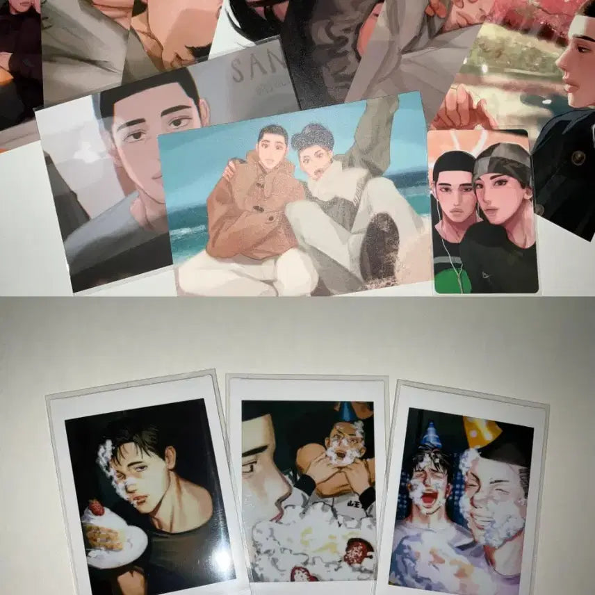 [BUNJANG] 3x3 Polaroids &amp; Arru Postcards Bundle Set / 슬램덩크 비공굿 우성명헌 3x3님 폴라로이드 3종+아루님 엽서8종,특전