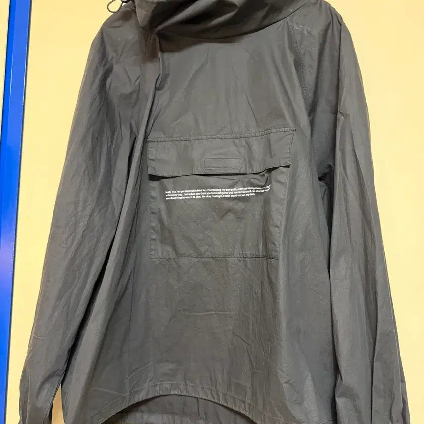 [BUNJANG] Black Anorak Windbreaker Jacket / 블랙 아노락 바람막이