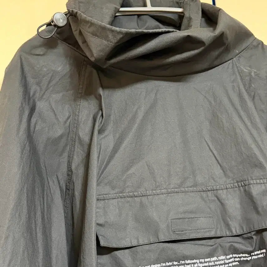 [BUNJANG] Black Anorak Windbreaker Jacket / 블랙 아노락 바람막이