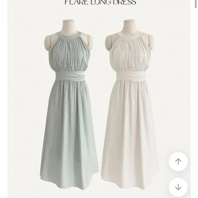 [BUNJANG] Ably Halter Shirring Long Dress / 에이블리 홀터 셔링 롱 원피스