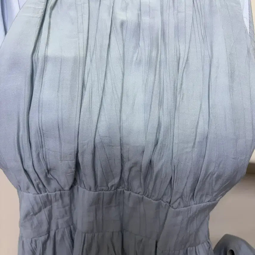 [BUNJANG] Ably Halter Shirring Long Dress / 에이블리 홀터 셔링 롱 원피스