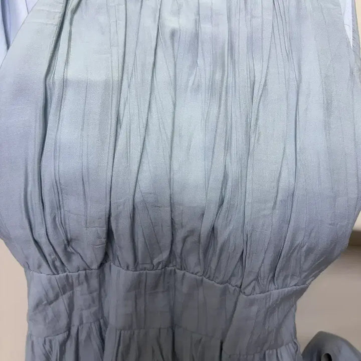 [BUNJANG] Ably Halter Shirring Long Dress / 에이블리 홀터 셔링 롱 원피스