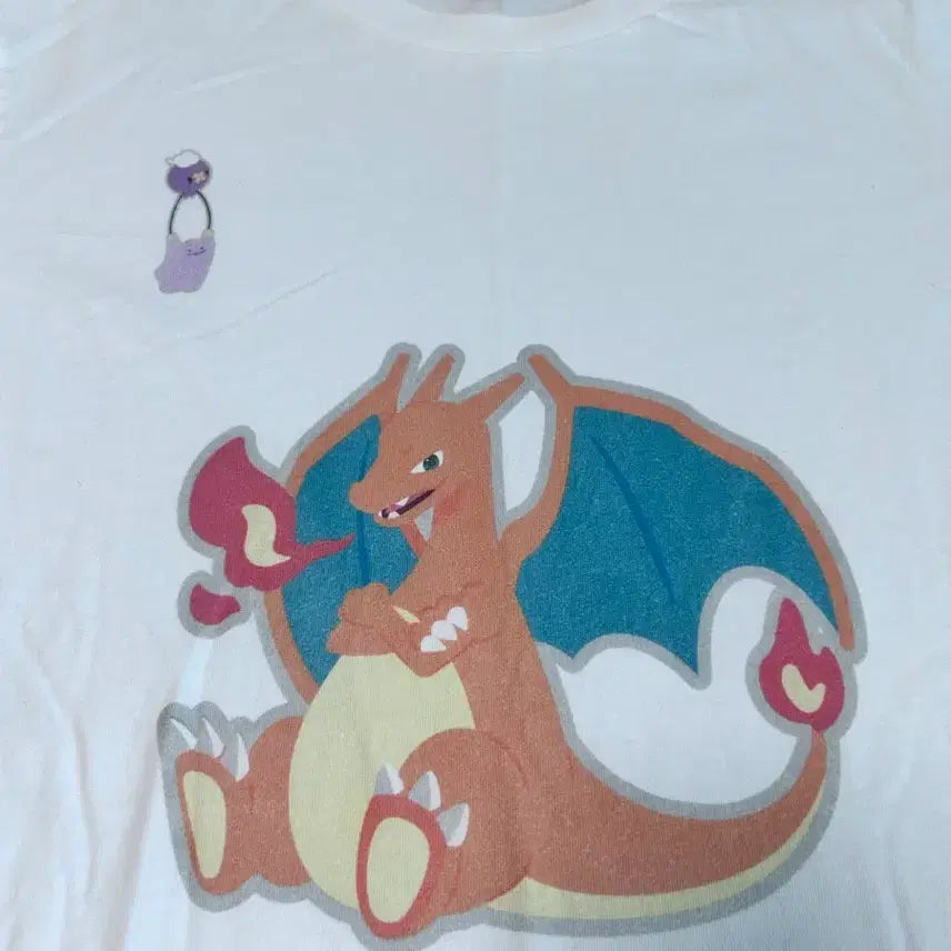 [SOLD OUT] 포켓몬스터 리자몽 반팔 티셔츠 화이트 L