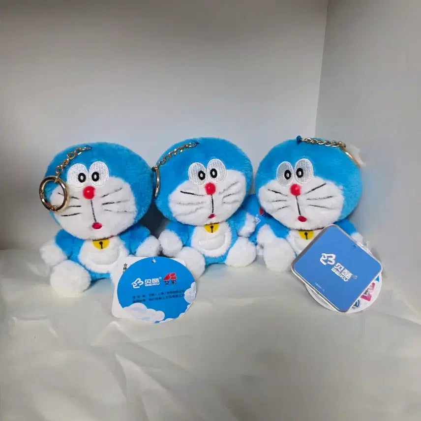 [BUNJANG] Authentic Doraemon Plush Keychain with QR Code Hologram / 정품 도라에몽 인형 키링 큐알코드 홀로그램