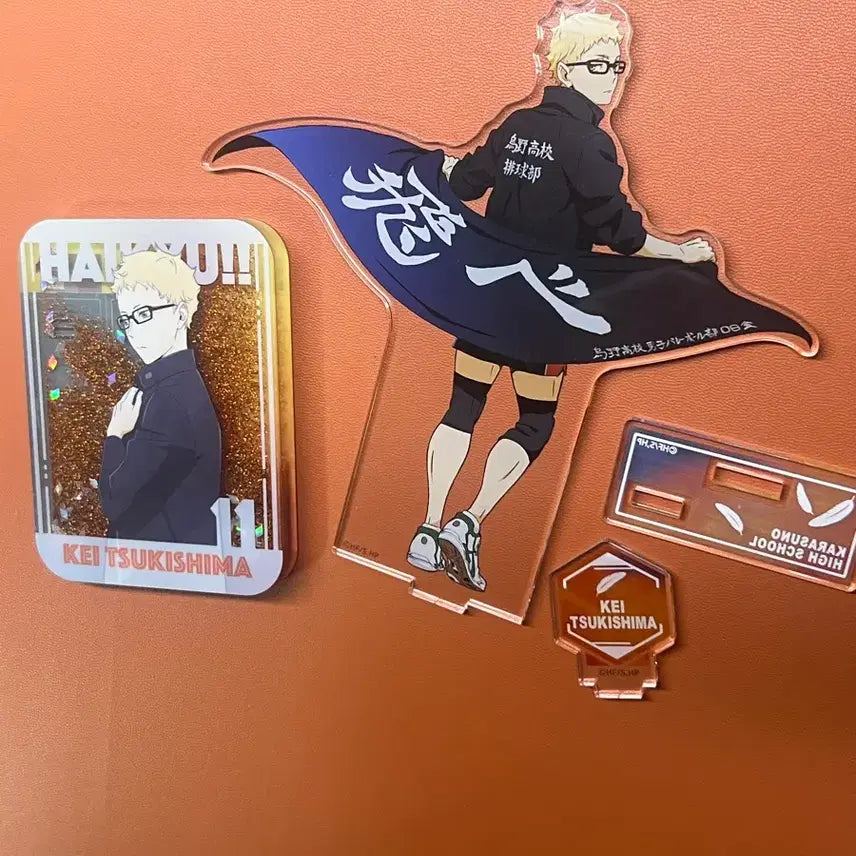 [BUNJANG] Haikyu Tsukishima Kei Acrylic Stand and Block Bundle / 하이큐 츠키시마 케이 아크릴스탠드, 아크릴블록