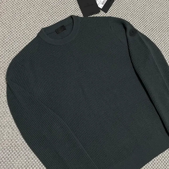 [BUNJANG] Moncler Waffle Knit M / [새상품] 몽클레어 와플 니트 카키 M
