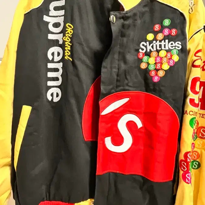 [BUNJANG] Supreme Skittles Collaboration Nascar Racing Jacket / 초초희귀 슈프림 스키틀즈 자수 빈티지 나스카 레이싱 자켓