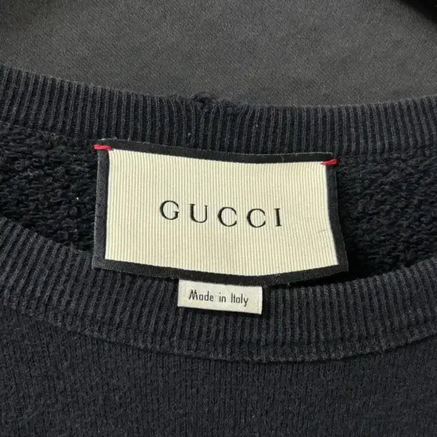 [BUNJANG] Gucci Black Logo Sweatshirt / 정품 A급 구찌 블랙 로고 맨투맨 티셔츠