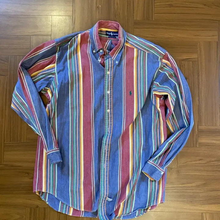 [BUNJANG] Polo Ralph Lauren Striped Long Sleeve Shirt / 폴로 랄프로렌 긴팔 셔츠