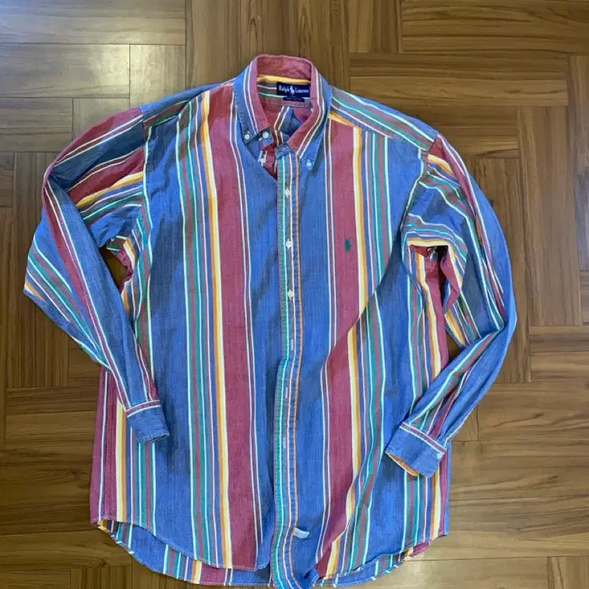[BUNJANG] Polo Ralph Lauren Striped Long Sleeve Shirt / 폴로 랄프로렌 긴팔 셔츠