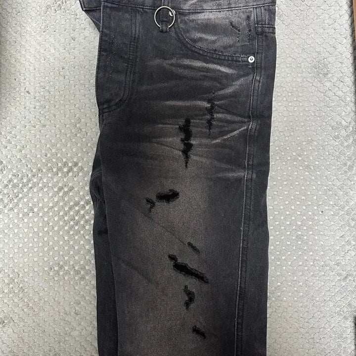 [BUNJANG] Hard Washed Antique Ring Distressed Jeans / [1size] 하드워시드 앤틱 링 디스트로이드 진