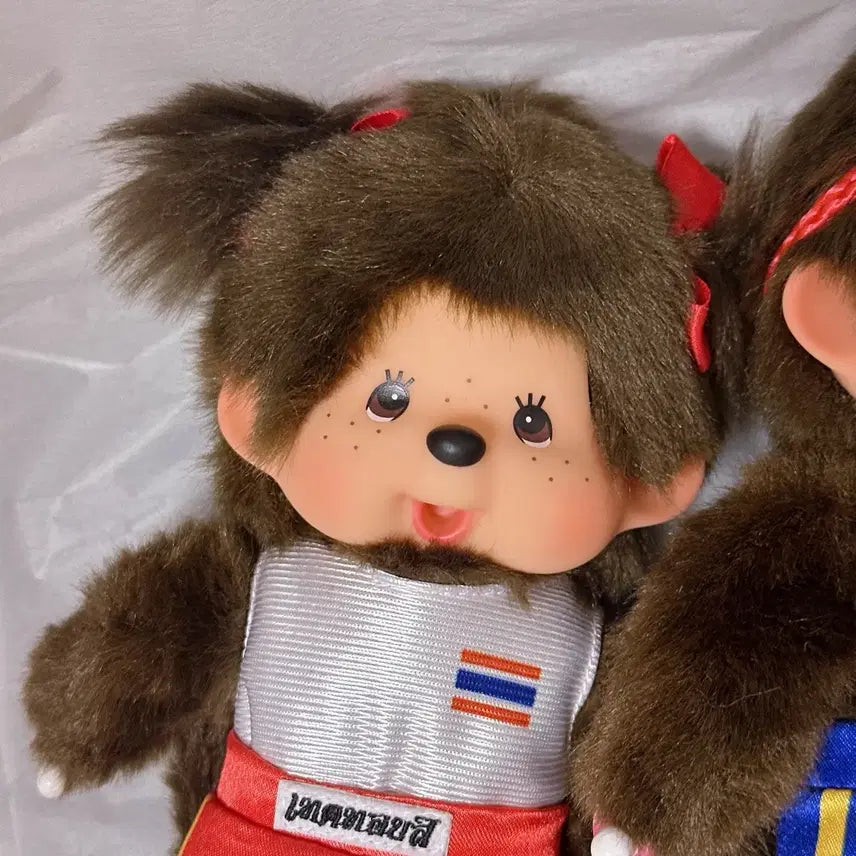 [BUNJANG] Monchhichi Muay Thai Doll Set / 정품 몬치치 무에타이 인형 세트