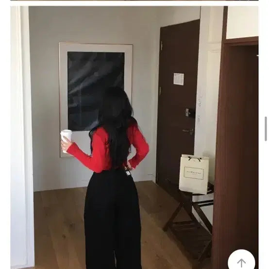 [BUNJANG] Looksyou Black Wide Trousers / 에이블리 블랙 와이드팬츠 룩스유
