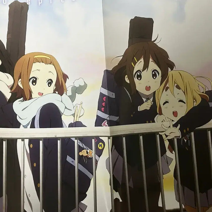 [BUNJANG] K-ON! Azusa &amp; Group Magazine Poster &amp; Book / 고전 미소녀 케이온 아니메쥬 잡지(아즈사/단체 양면 포스터, 책받침)
