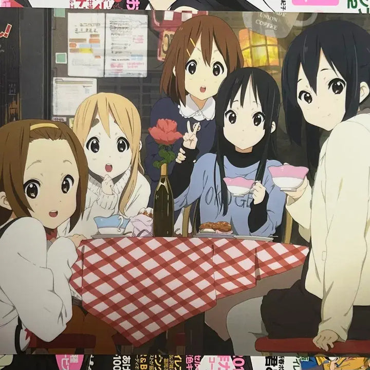 [BUNJANG] K-ON! Azusa &amp; Group Magazine Poster &amp; Book / 고전 미소녀 케이온 아니메쥬 잡지(아즈사/단체 양면 포스터, 책받침)