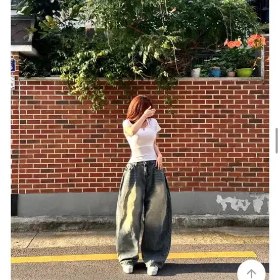 [BUNJANG] Avely Wide Denim Pants / 에이블리 진청 블랙 와이드 데님팬츠
