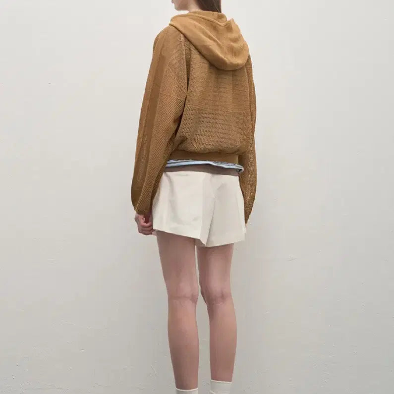 [BUNJANG] SYSTEM Crochet Hooded Knit Jumper Zip-up Cardigan / 25년 한섬 시스템 SYSTEM 크로셰 후드 니트 점퍼 집업가디건여름펀칭