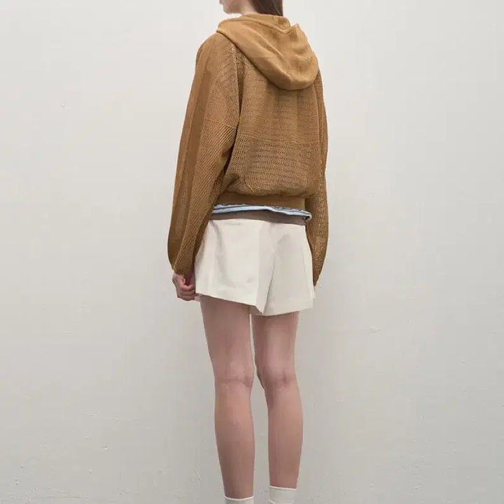 [BUNJANG] SYSTEM Crochet Hooded Knit Jumper Zip-up Cardigan / 25년 한섬 시스템 SYSTEM 크로셰 후드 니트 점퍼 집업가디건여름펀칭