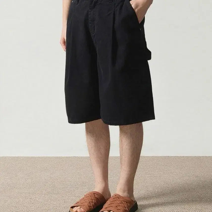 [BUNJANG] Dimitri Black Bermuda Shorts / 디미트리블랙 바이오 워싱 버뮤다팬츠 L