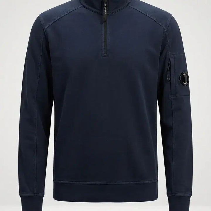[BUNJANG] CP Company Half-Zip Sweatshirt / CP컴퍼니의 네이비 색상 반집업 맨투맨
