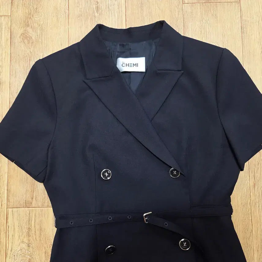 [BUNJANG] THECHEMI Signature Double Button Dress / 더케미(THECHEMI) 시그니처 원피스 55-66 새상품