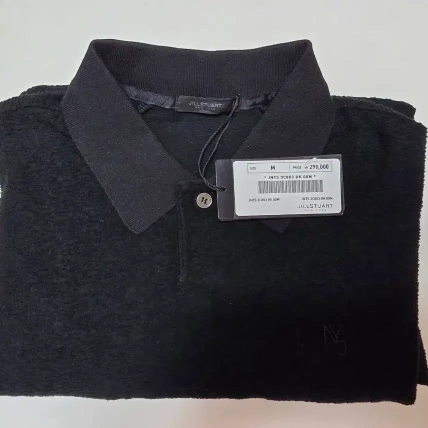 [BUNJANG] Jill Stuart New York Terry Texture Collar T-shirt / 질스튜어트뉴욕 테리 텍스쳐 카라 티셔츠 M 100-105  정가29