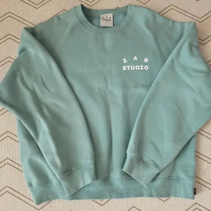 [BUNJANG] IAB Studio Crewneck Ash Green Sweatshirt / IAB 아이앱 크루넥 맨투맨 애쉬그린