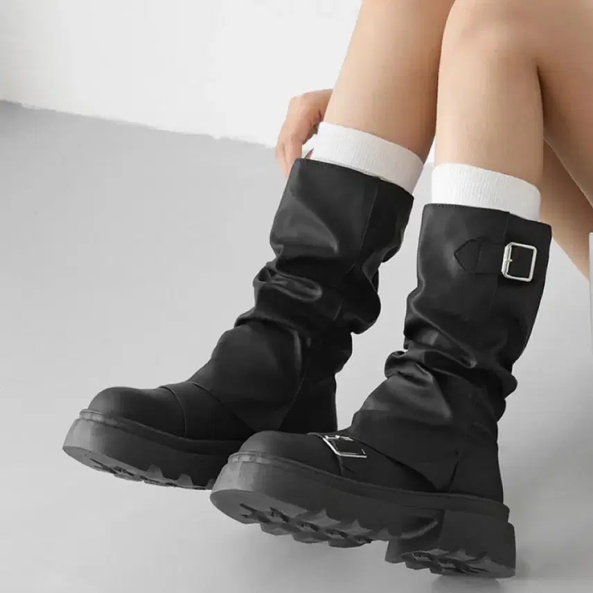 [BUNJANG] Black Long Boots / 블랙 롱부츠