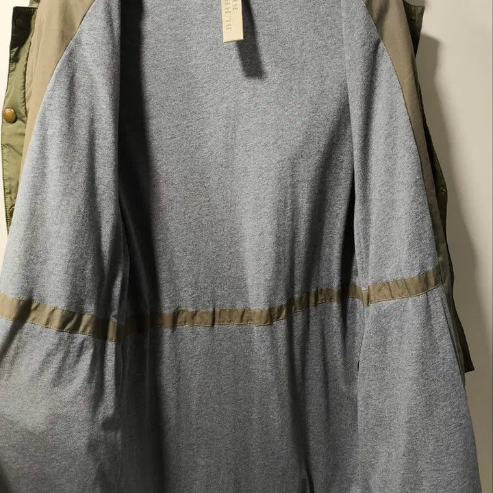 [SOLD OUT] L 버버리 나일론 스트링 후드 야상 모즈코트 카키
