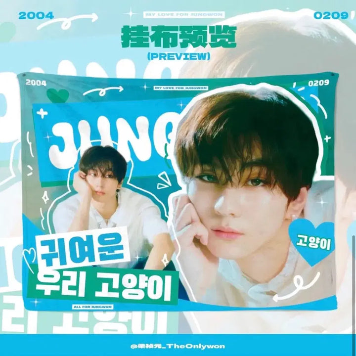 [BUNJANG] ENHYPEN Jungwon Fabric Poster / 엔하이픈 JUNGWON 양정원 패브릭 포스터 ChinaBar