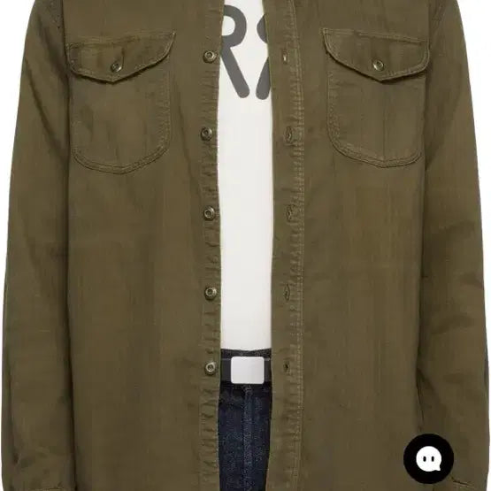 [BUNJANG] RRL L Herringbone Shirt / RRL 더블알엘 L 셔츠 카키(다크올리브)  판매합니다.