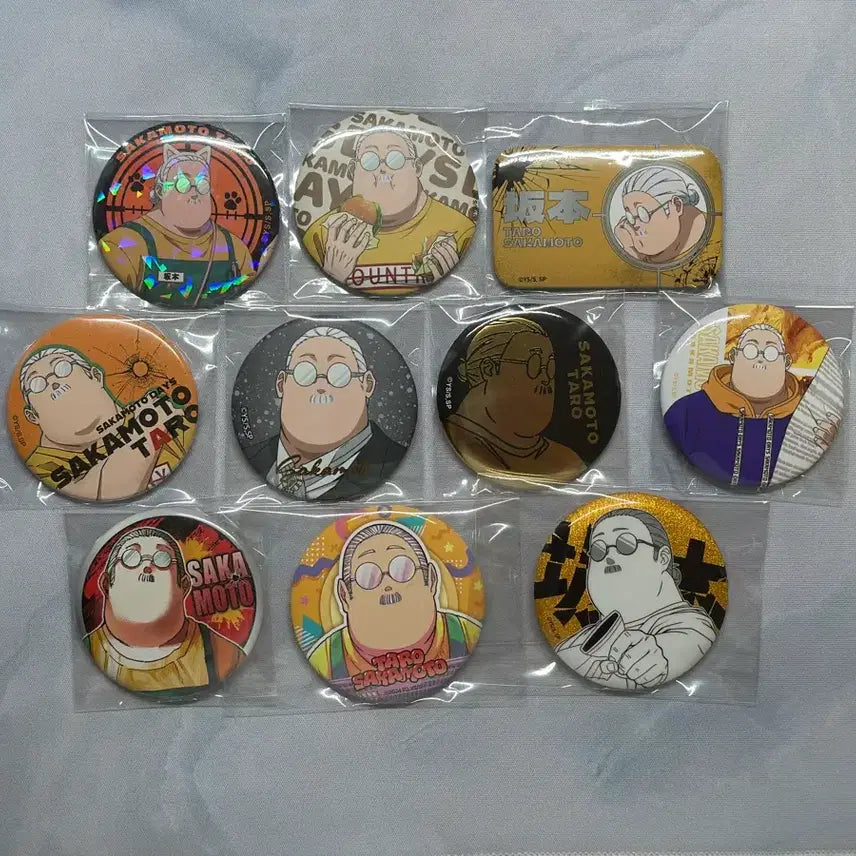 [BUNJANG] Sakomoto Days Taro Can Badge Bundle Set (10 types) / 사카모토 데이즈 타로 캔뱃지 10개 일괄 뚱타로 뚱카모토