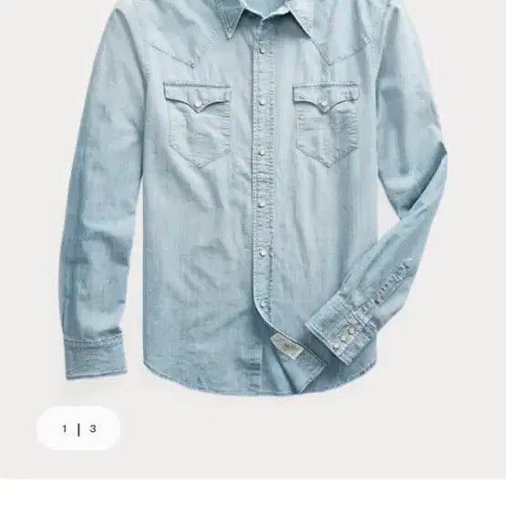 [BUNJANG] RRL Chambray Western Shirt L / RRL 더블알엘 샴브레이 웨스턴 셔츠 L