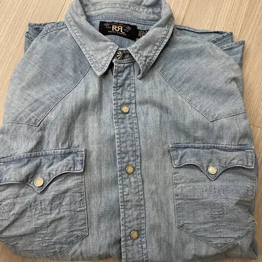 [BUNJANG] RRL Chambray Western Shirt L / RRL 더블알엘 샴브레이 웨스턴 셔츠 L