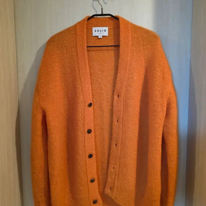 [SOLD OUT] 솔리드옴므 모헤어 가디건 주황 48 105
