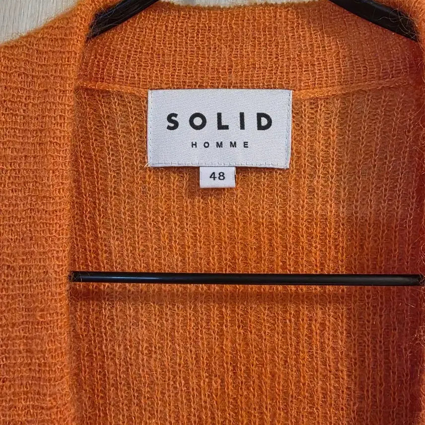 [SOLD OUT] 솔리드옴므 모헤어 가디건 주황 48 105