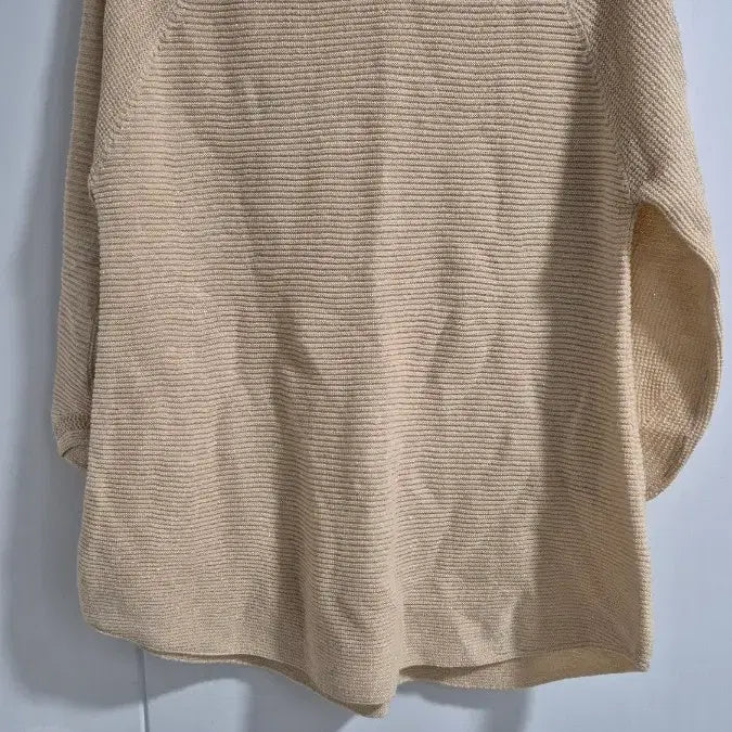 [BUNJANG] Beige 7-Part Pearl Knit Sweater / 베이지 7부 펄 니트