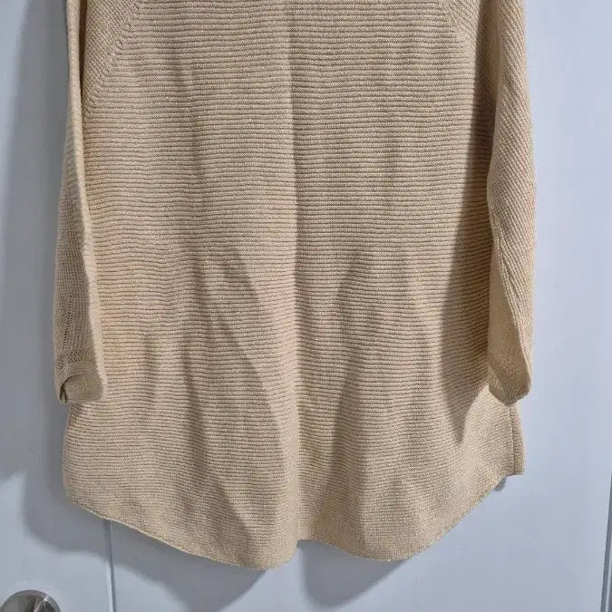 [BUNJANG] Beige 7-Part Pearl Knit Sweater / 베이지 7부 펄 니트