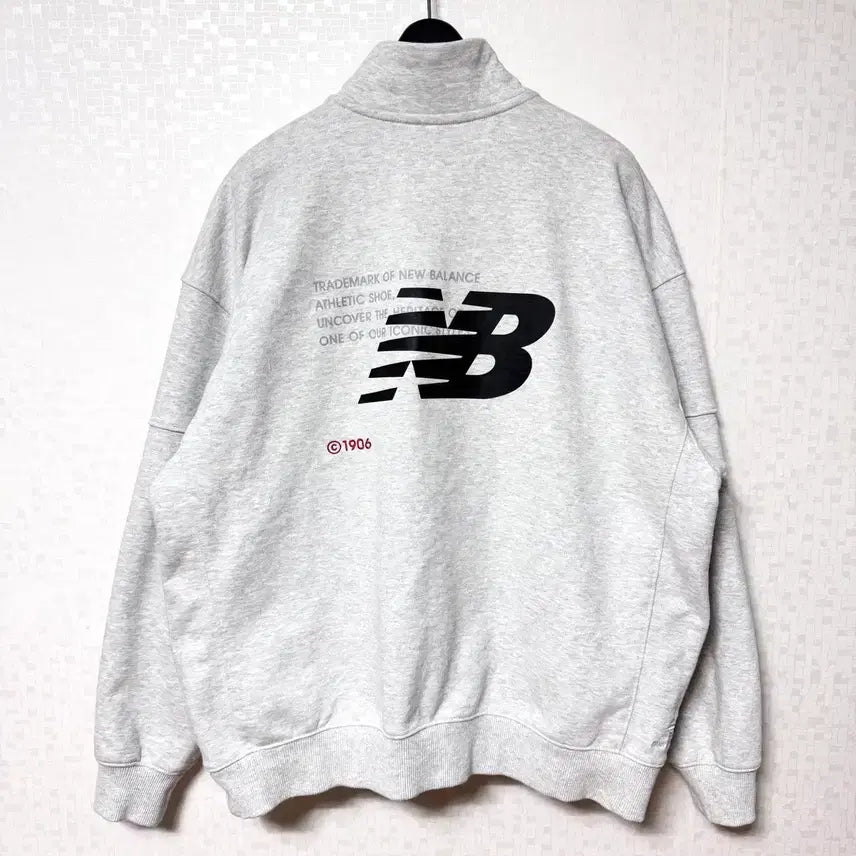 [BUNJANG] New Balance Big Logo Half-Zip Sweatshirt / [S,90]뉴발란스 빅로고 반집업 맨투맨 오버핏
