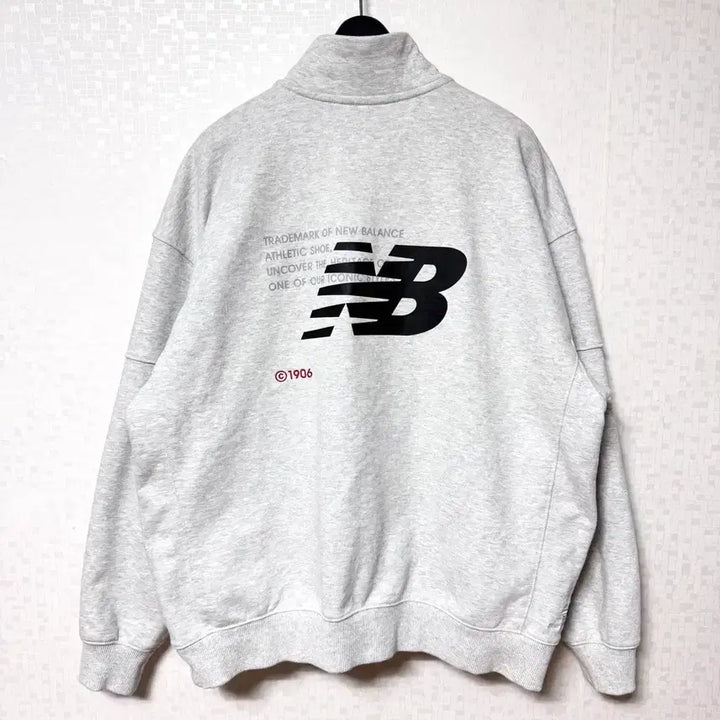 [BUNJANG] New Balance Big Logo Half-Zip Sweatshirt / [S,90]뉴발란스 빅로고 반집업 맨투맨 오버핏