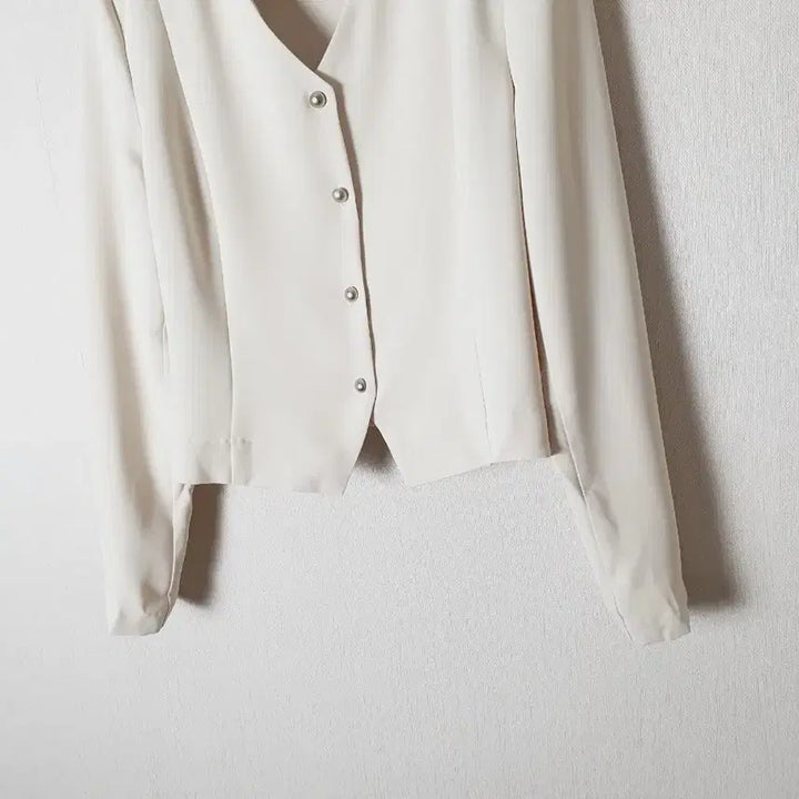 [BUNJANG] V-Neck Jacket Blouse / (새) 은장 브이넥 자켓 블라우스