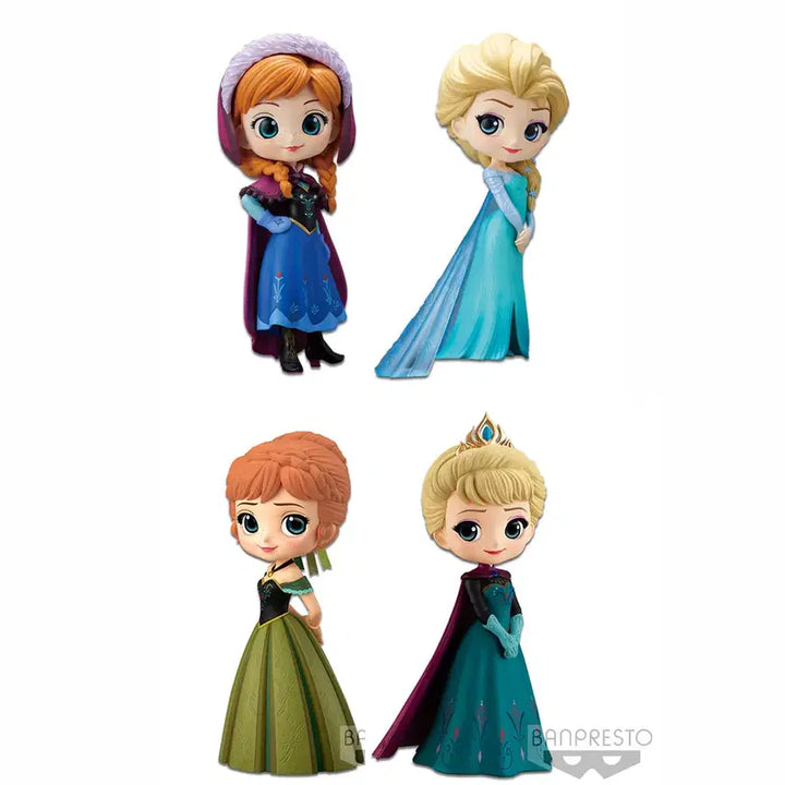 [BUNJANG] Q Posket Frozen 4-Piece Bundle Set (Unsealed, A Color) / Q posket 겨울왕국 4종 일괄 A컬러 (개봉품)