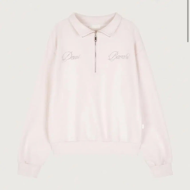 [BUNJANG] Klisier Bambi Essential Half-Zip Sweatshirt Pink / 클리시어 밤비 에센셜 스웻셔츠 반집업 핑크