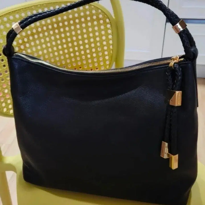 [BUNJANG] Michael Kors Black Leather Shoulder Bag / 마이클 코어스 블랙 가죽 숄더백(새상품)