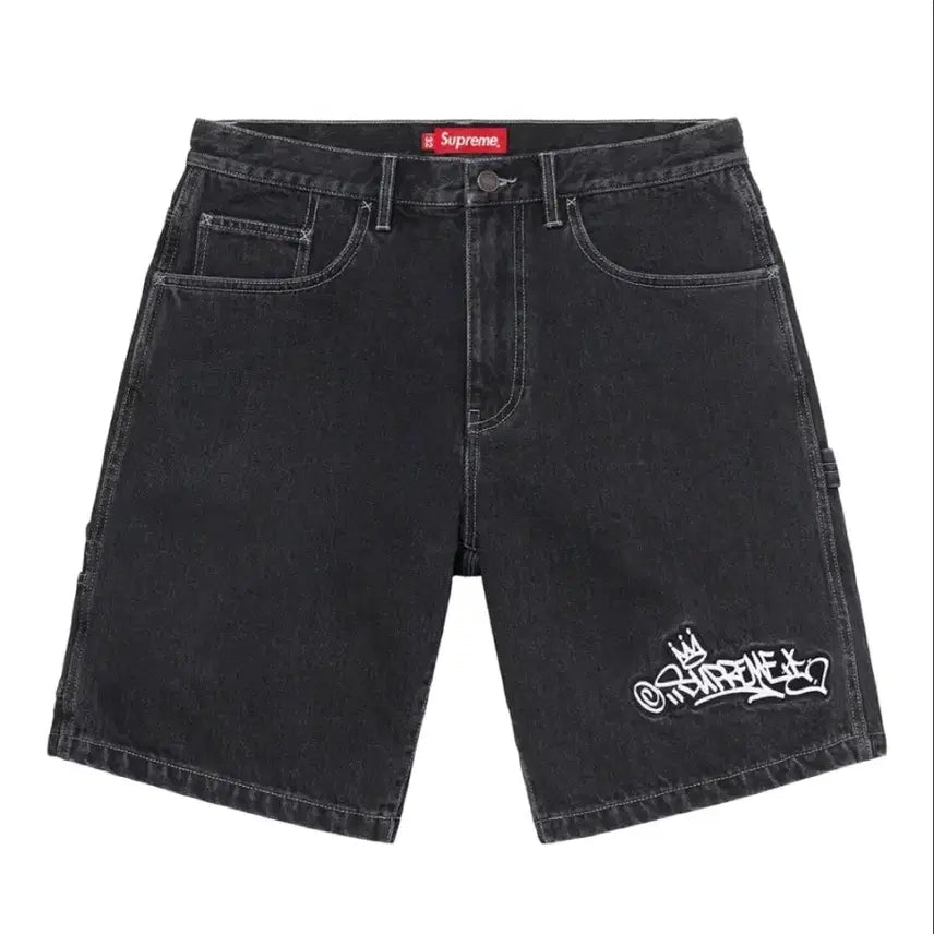 [BUNJANG] Supreme Handstyle Denim Painter Shorts Black 21SS / [32]슈프림 페인터 반바지-21SS