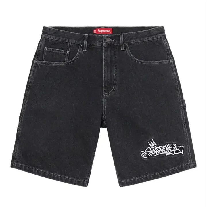 [BUNJANG] Supreme Handstyle Denim Painter Shorts Black 21SS / [32]슈프림 페인터 반바지-21SS