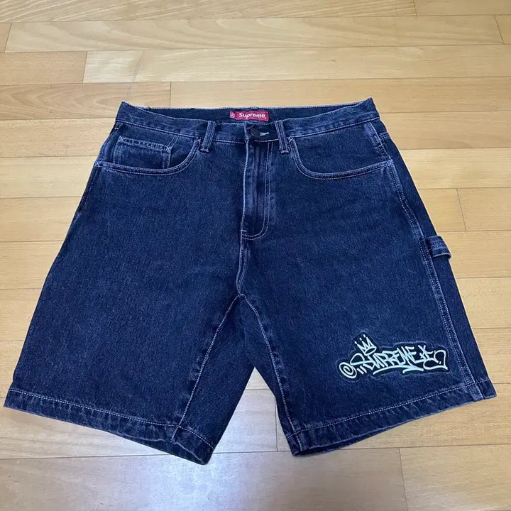[BUNJANG] Supreme Handstyle Denim Painter Shorts Black 21SS / [32]슈프림 페인터 반바지-21SS