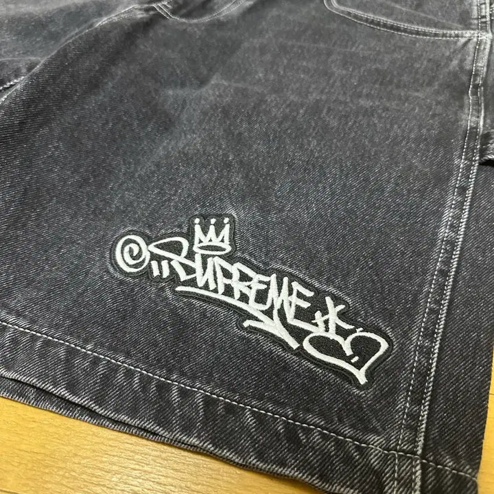 [BUNJANG] Supreme Handstyle Denim Painter Shorts Black 21SS / [32]슈프림 페인터 반바지-21SS